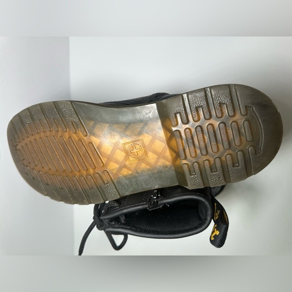 Dr. Doc martens black leather boots size US M 5 US L 6 - Picture 5 of 7